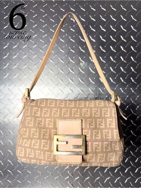 Fendi Vintage FF Mini Baguette in Pink GHW